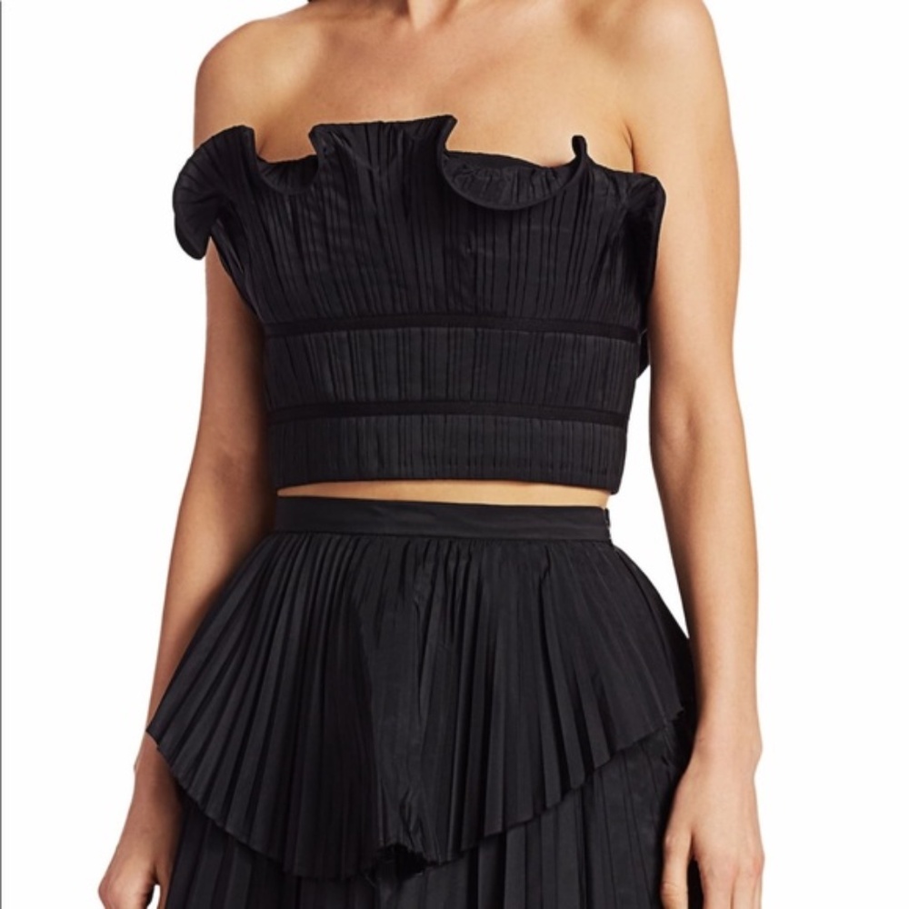 Amur Oriel Ruffled Crop Top S - Picture 4 of 11